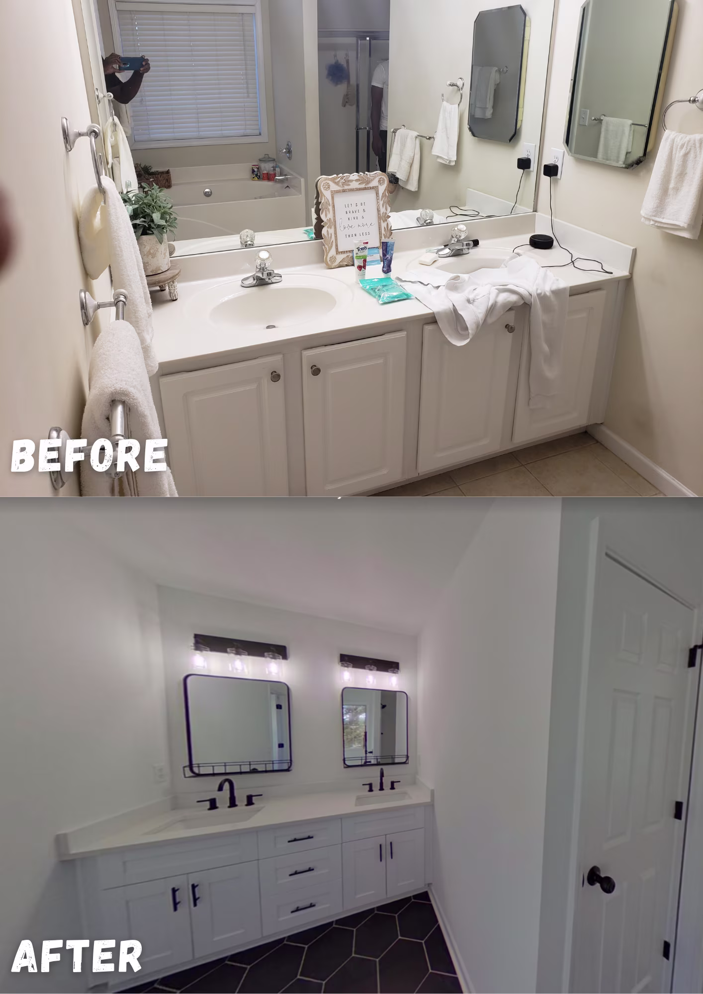 Before and after of a home sold to Cash House Buyers 4 You