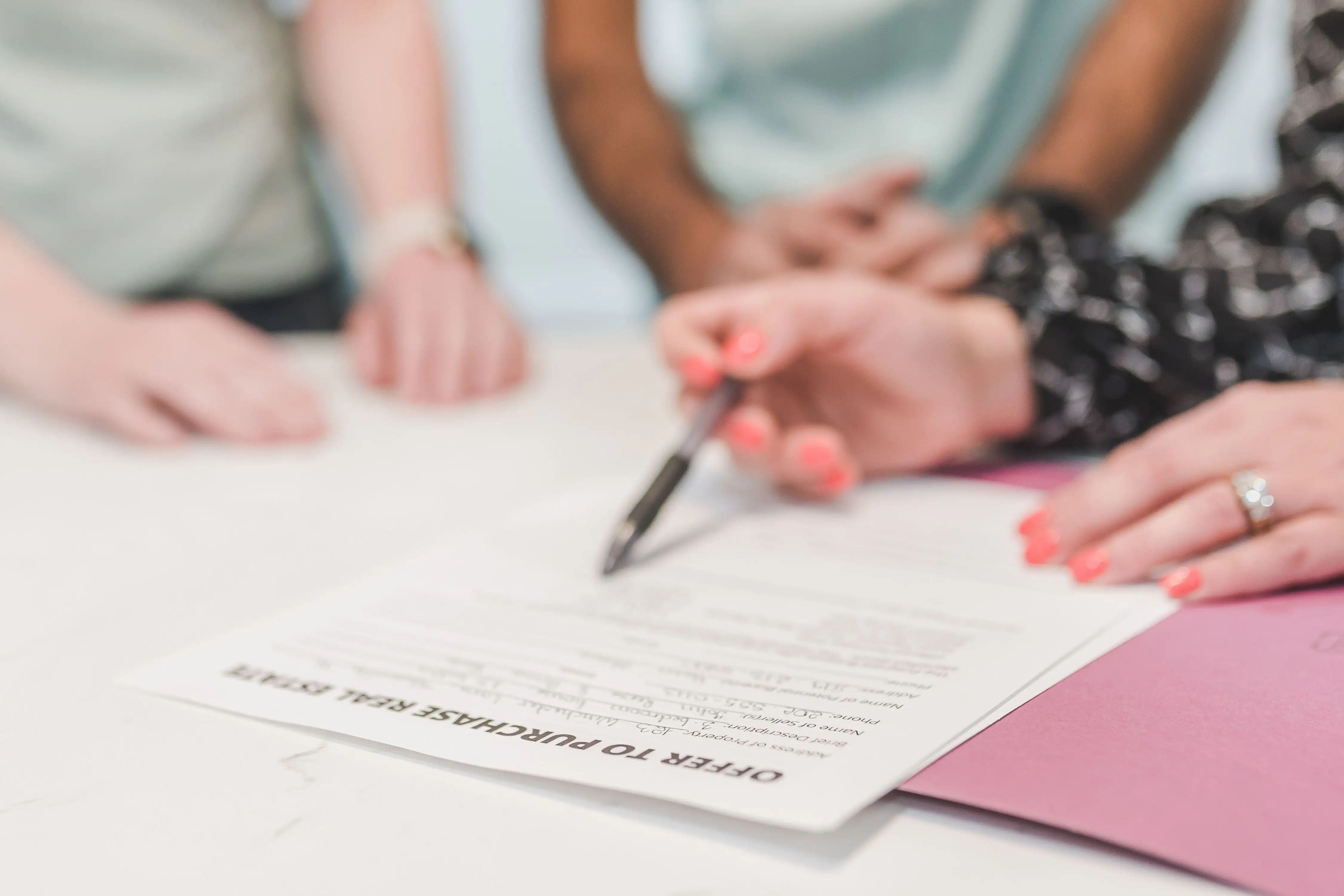 Legal probate and estate documents placed neatly on an office desk