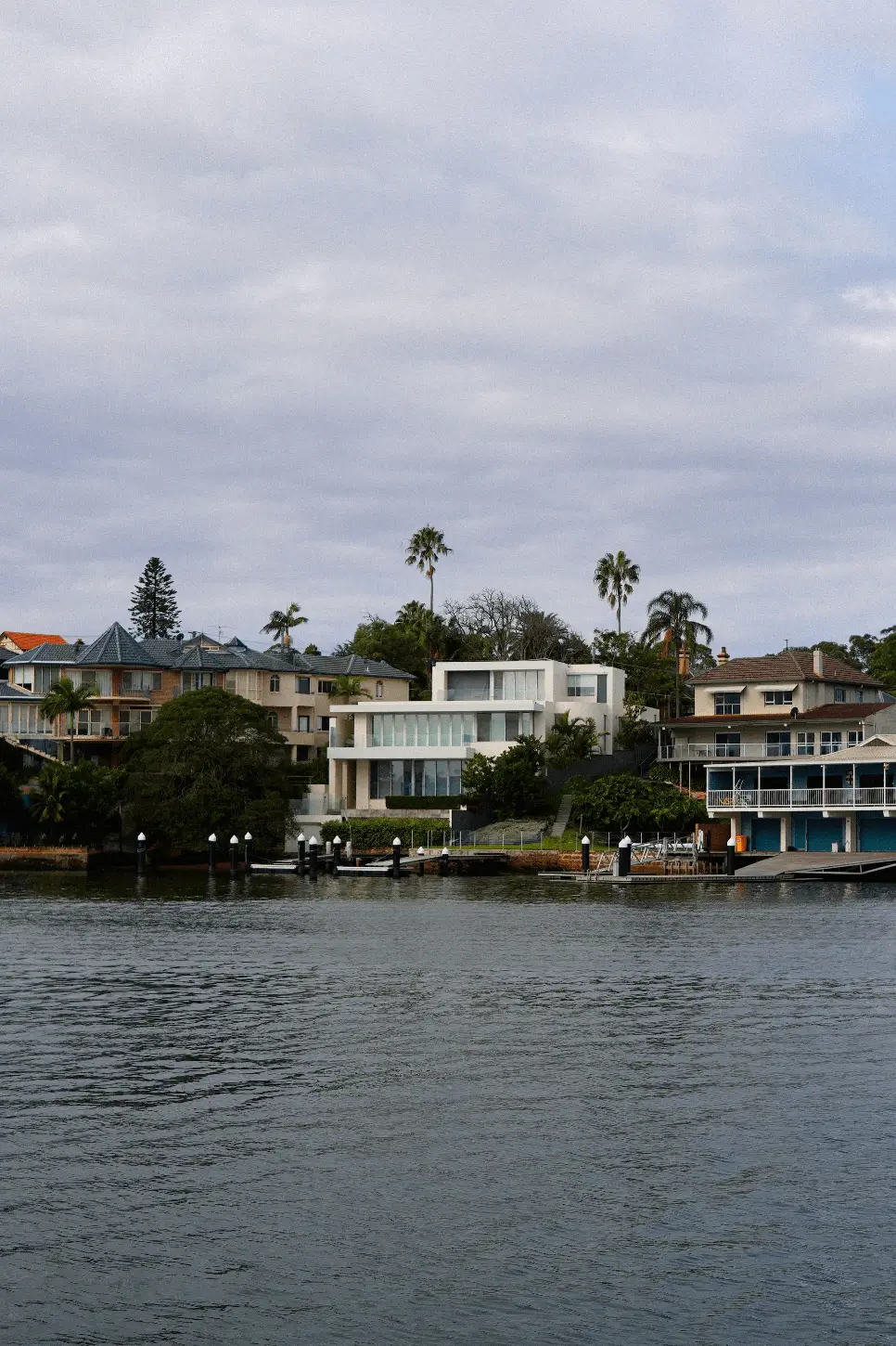 A quiet waterfront residential street in Weeki Wachee Florida