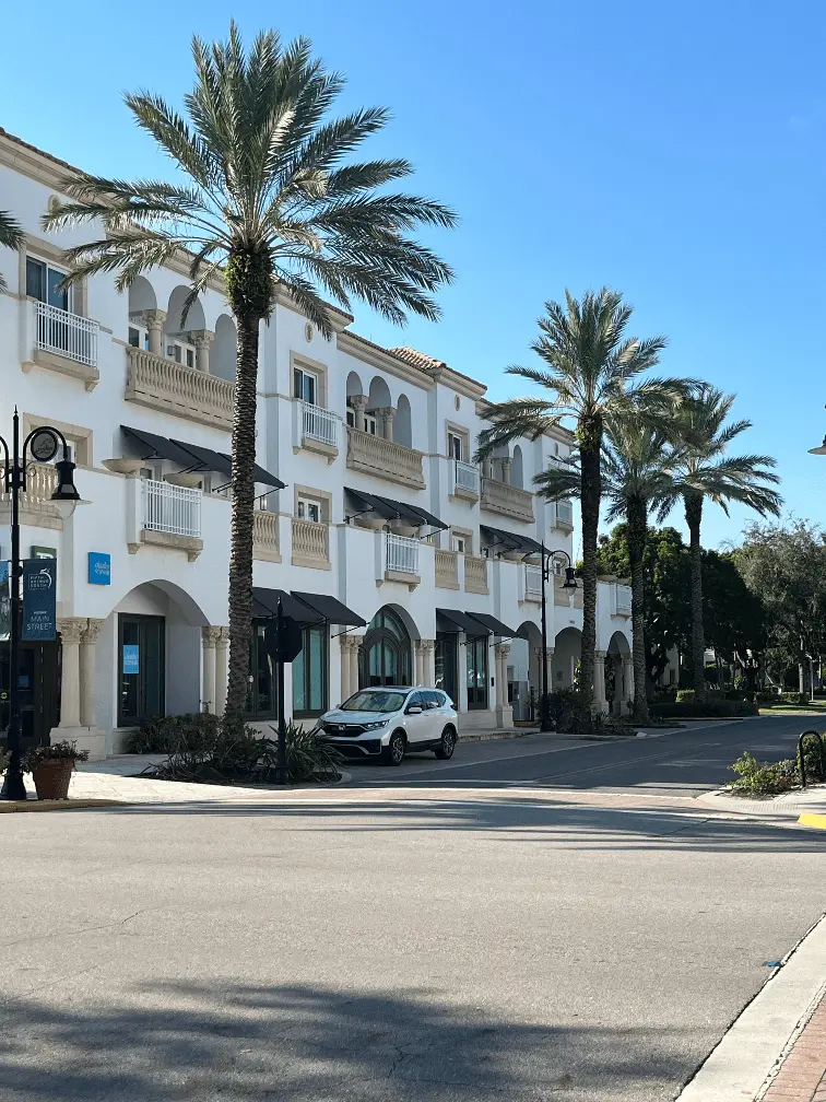 Quiet residential neighborhood street in Fort Myers Florida
