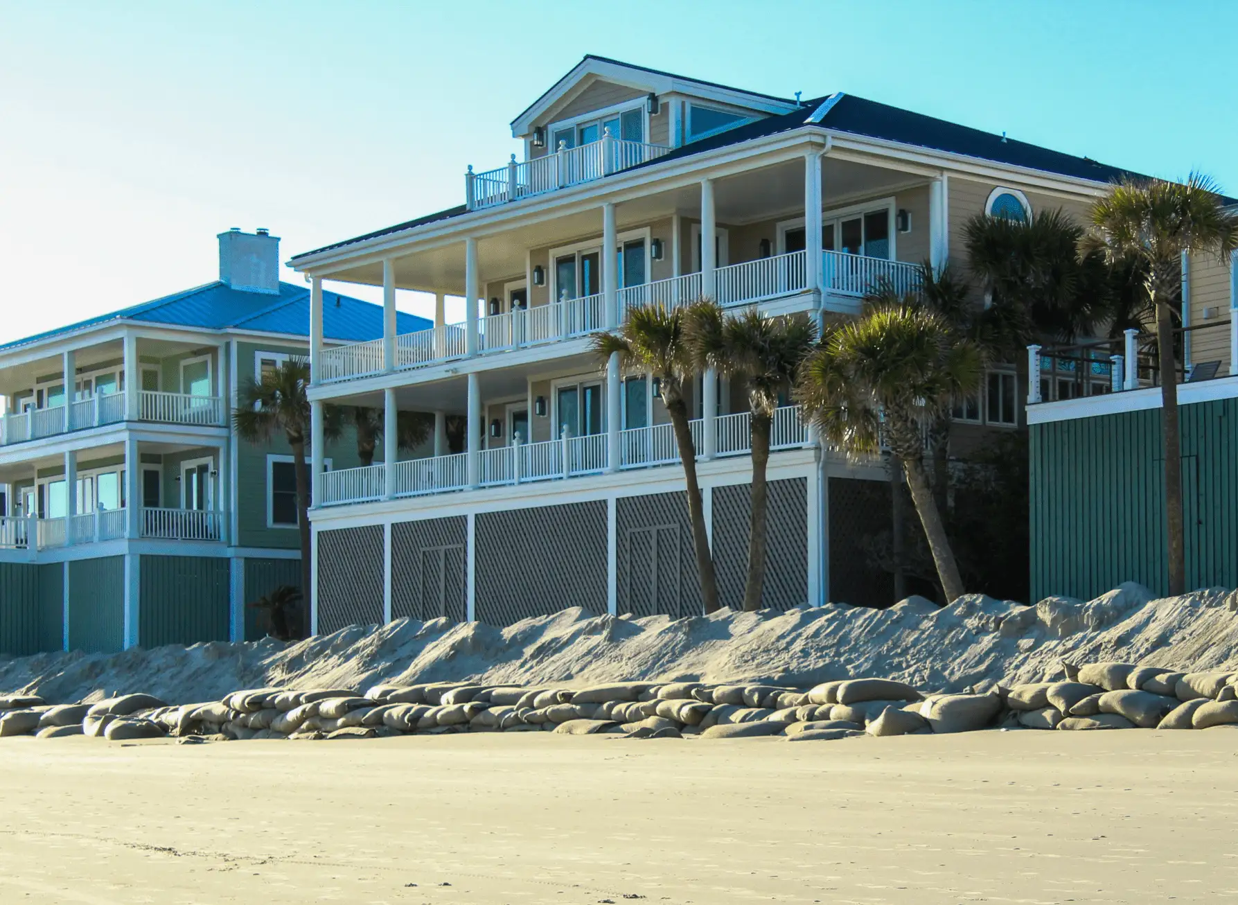 House undergoing reconstruction in Sanibel Island