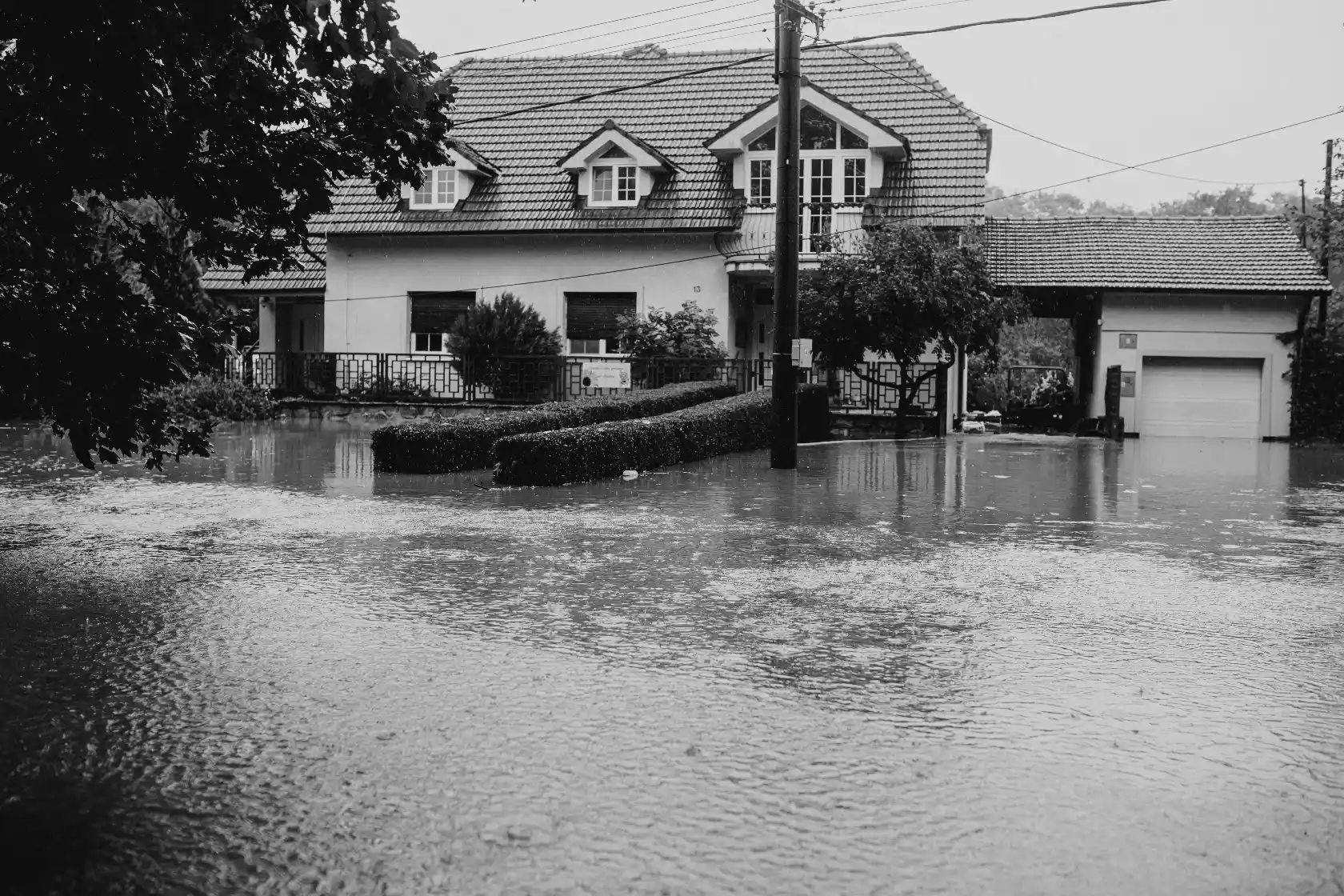 Southwest Florida home with roof damage from hurricane